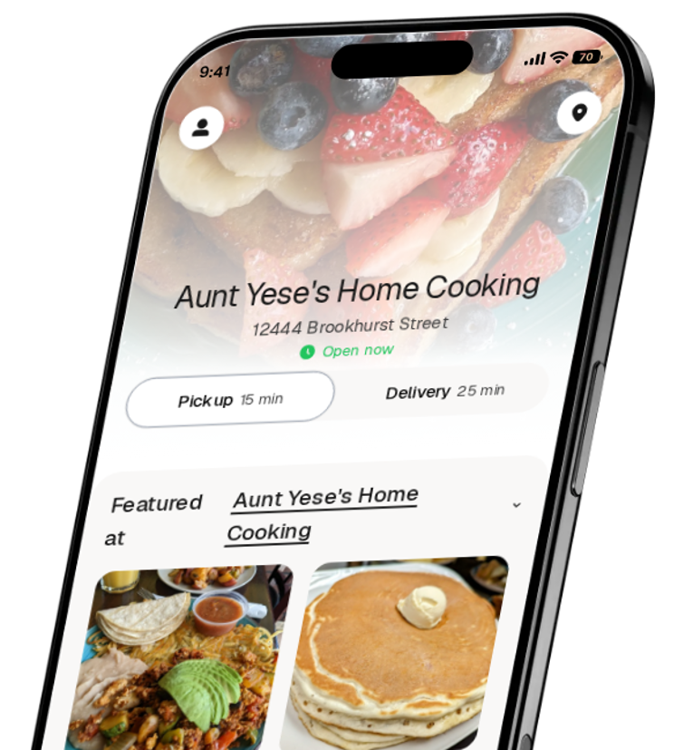 Aunt Yese's Home Cooking app preview